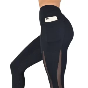 Black Sexy Yoga Leggings with Phone Pocket